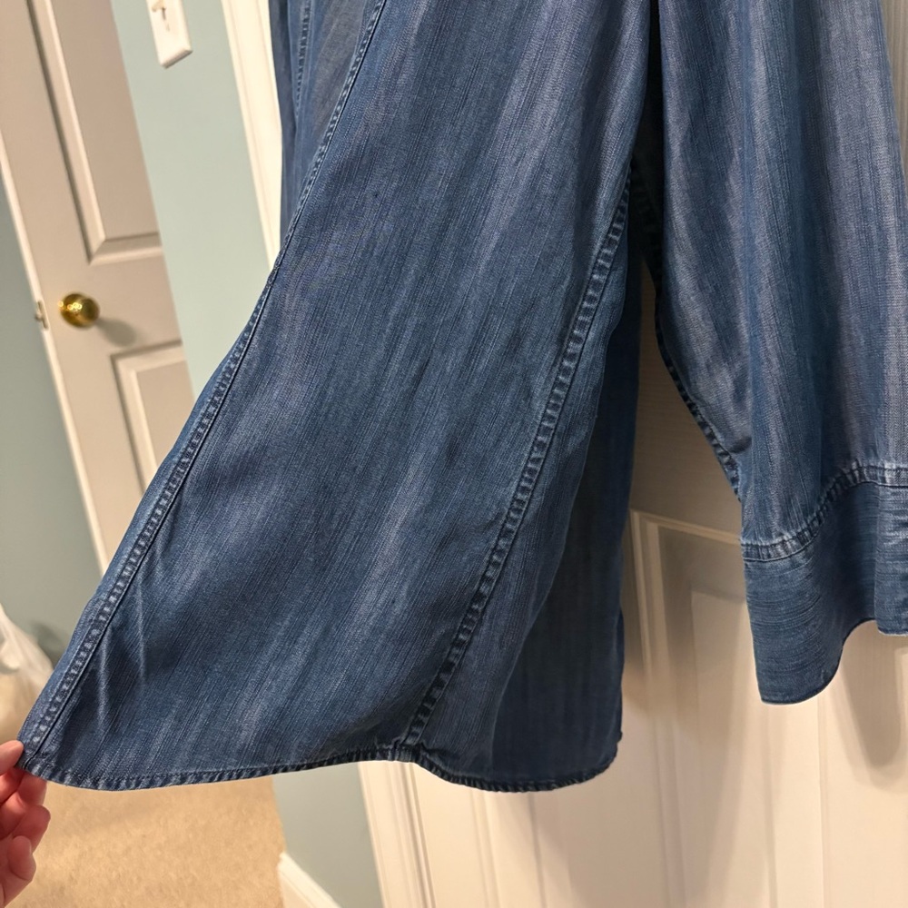 Chico's Indigo Blue Denim Button-Front Shirt - Picture 12 of 16
